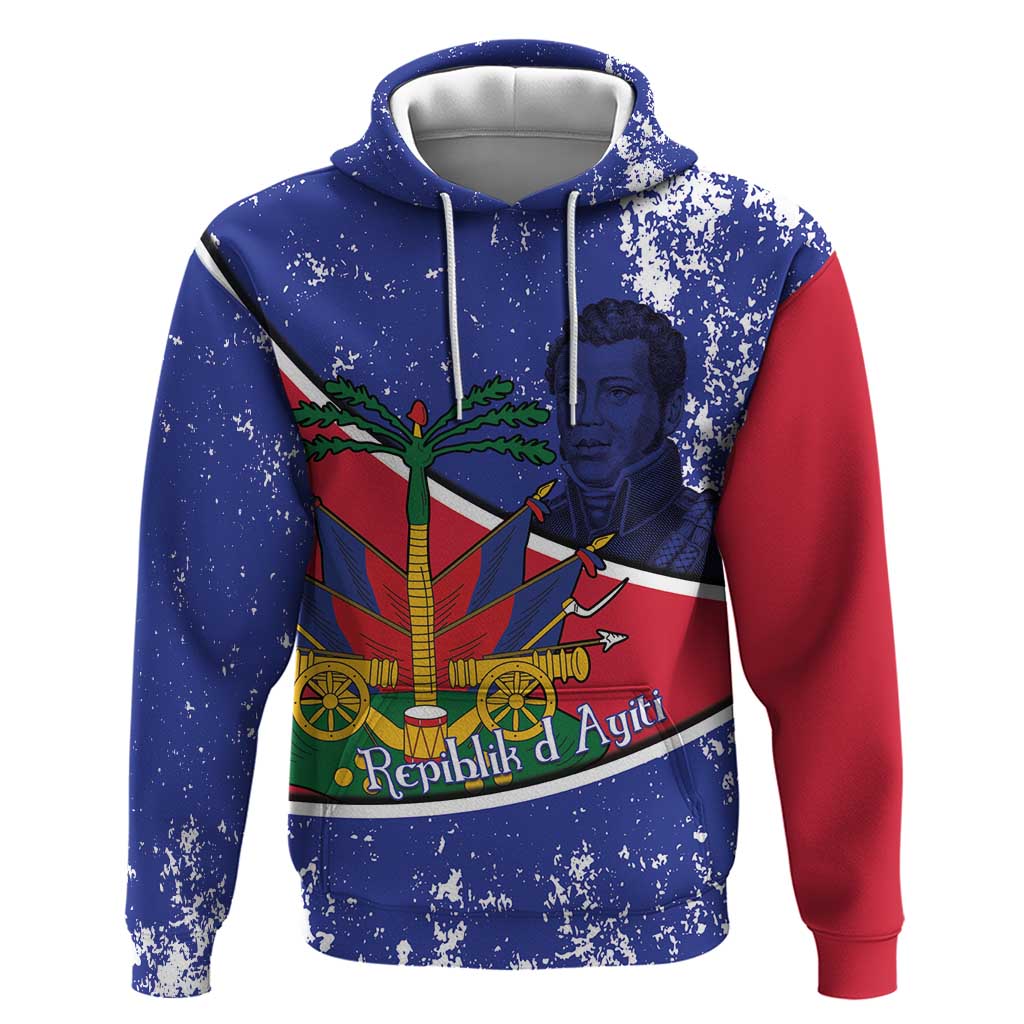 Republic of Haiti 1806-1820 Zip Hoodie Alexandre Petion With Coat Of Arms - African Pride