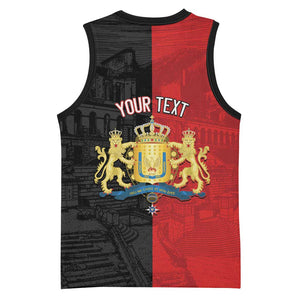 Personalized Kingdom of Haiti Basketball Jersey Sans-Souci Palace Flag Style - African Pride