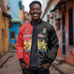 Personalized Kingdom of Haiti Bomber Jacket Sans-Souci Palace Flag Style - African Pride