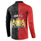 Personalized Kingdom of Haiti Button Sweatshirt Sans-Souci Palace Flag Style