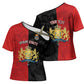 Personalized Kingdom of Haiti Cross Shoulder Shirt Sans-Souci Palace Flag Style - African Pride