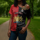 Personalized Kingdom of Haiti Cross Shoulder Shirt Sans-Souci Palace Flag Style - African Pride