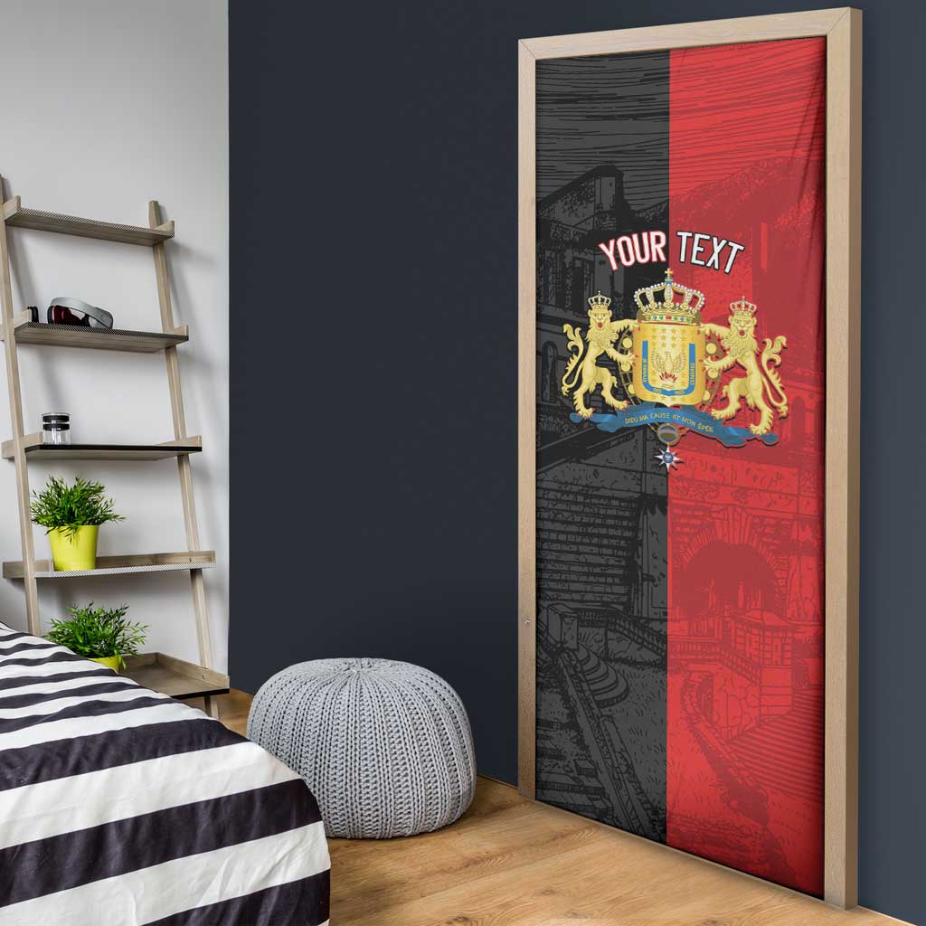 Personalized Kingdom of Haiti Door Cover Sans-Souci Palace Flag Style - African Pride