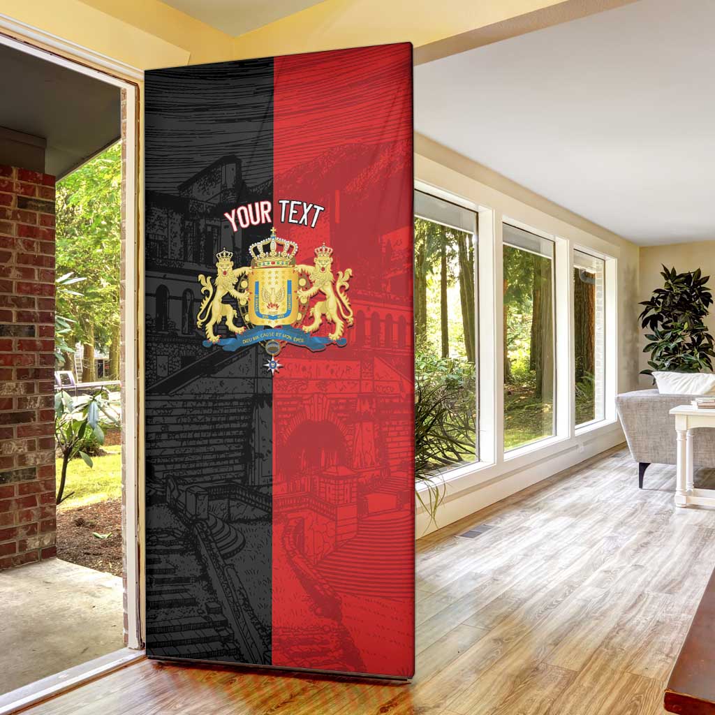 Personalized Kingdom of Haiti Door Cover Sans-Souci Palace Flag Style - African Pride