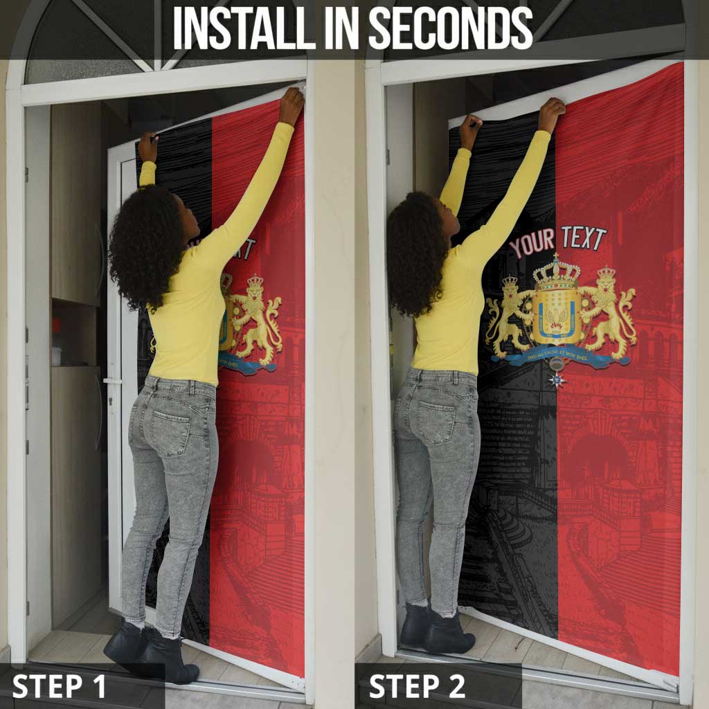 Personalized Kingdom of Haiti Door Cover Sans-Souci Palace Flag Style - African Pride