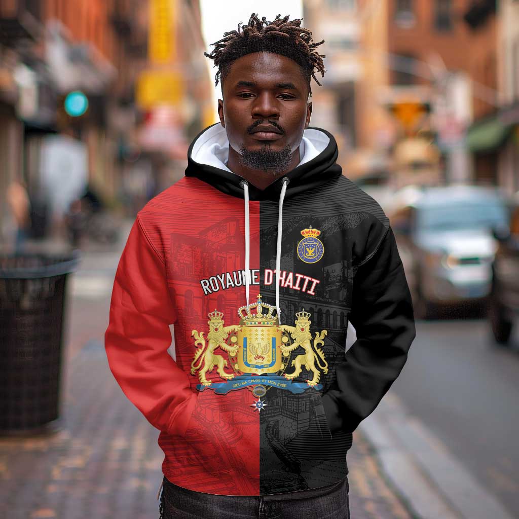 Personalized Kingdom of Haiti Hoodie Sans-Souci Palace Flag Style - African Pride