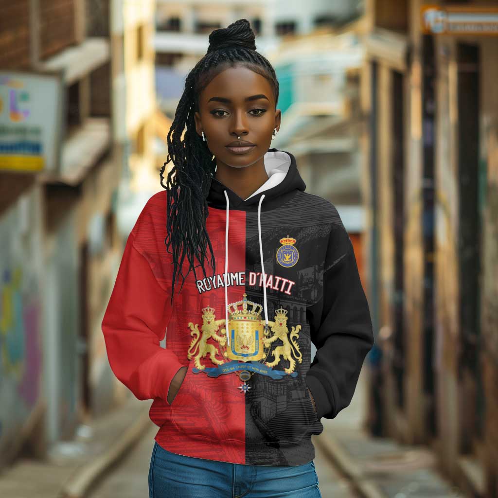 Personalized Kingdom of Haiti Hoodie Sans-Souci Palace Flag Style - African Pride