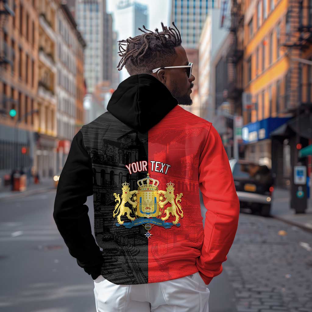 Personalized Kingdom of Haiti Hoodie Sans-Souci Palace Flag Style - African Pride