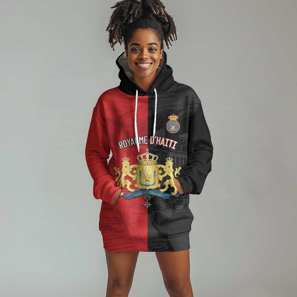 Personalized Kingdom of Haiti Hoodie Dress Sans-Souci Palace Flag Style - African Pride