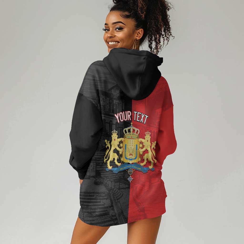 Personalized Kingdom of Haiti Hoodie Dress Sans-Souci Palace Flag Style - African Pride
