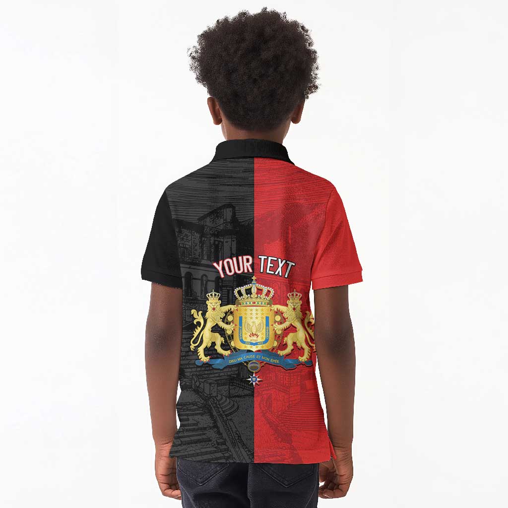 Personalized Kingdom of Haiti Kid Polo Shirt Sans-Souci Palace Flag Style LT14