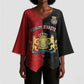 Personalized Kingdom of Haiti Kimono Sleeve Blouse Sans-Souci Palace Flag Style - African Pride