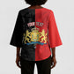 Personalized Kingdom of Haiti Kimono Sleeve Blouse Sans-Souci Palace Flag Style - African Pride