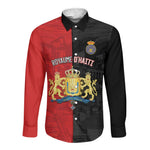 Personalized Kingdom of Haiti Long Sleeve Button Shirt Sans-Souci Palace Flag Style - African Pride