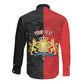 Personalized Kingdom of Haiti Long Sleeve Button Shirt Sans-Souci Palace Flag Style - African Pride