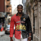 Personalized Kingdom of Haiti Long Sleeve Button Shirt Sans-Souci Palace Flag Style - African Pride