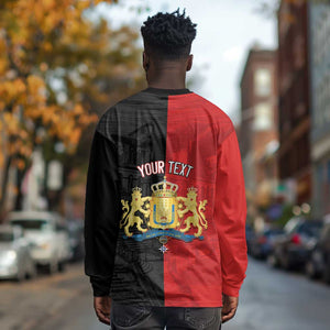 Personalized Kingdom of Haiti Long Sleeve Shirt Sans-Souci Palace Flag Style - African Pride