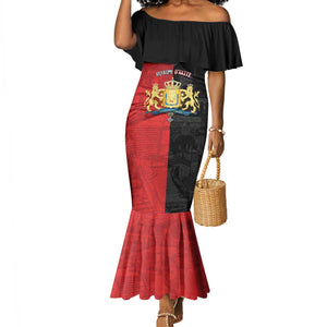 Personalized Kingdom of Haiti Mermaid Dress Sans-Souci Palace Flag Style - African Pride