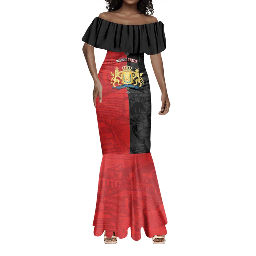Personalized Kingdom of Haiti Mermaid Dress Sans-Souci Palace Flag Style - African Pride