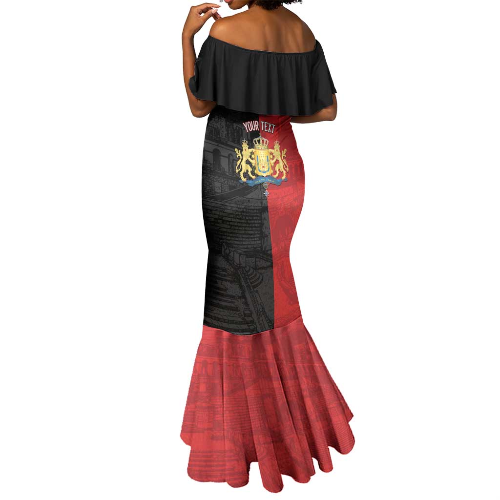 Personalized Kingdom of Haiti Mermaid Dress Sans-Souci Palace Flag Style - African Pride