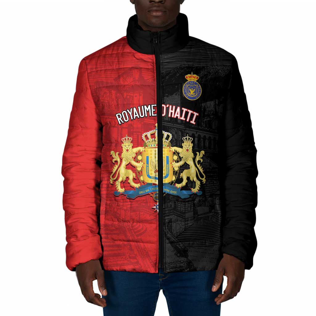 Personalized Kingdom of Haiti Padded Jacket Sans-Souci Palace Flag Style - African Pride