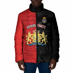 Personalized Kingdom of Haiti Padded Jacket Sans-Souci Palace Flag Style - African Pride