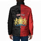 Personalized Kingdom of Haiti Padded Jacket Sans-Souci Palace Flag Style - African Pride