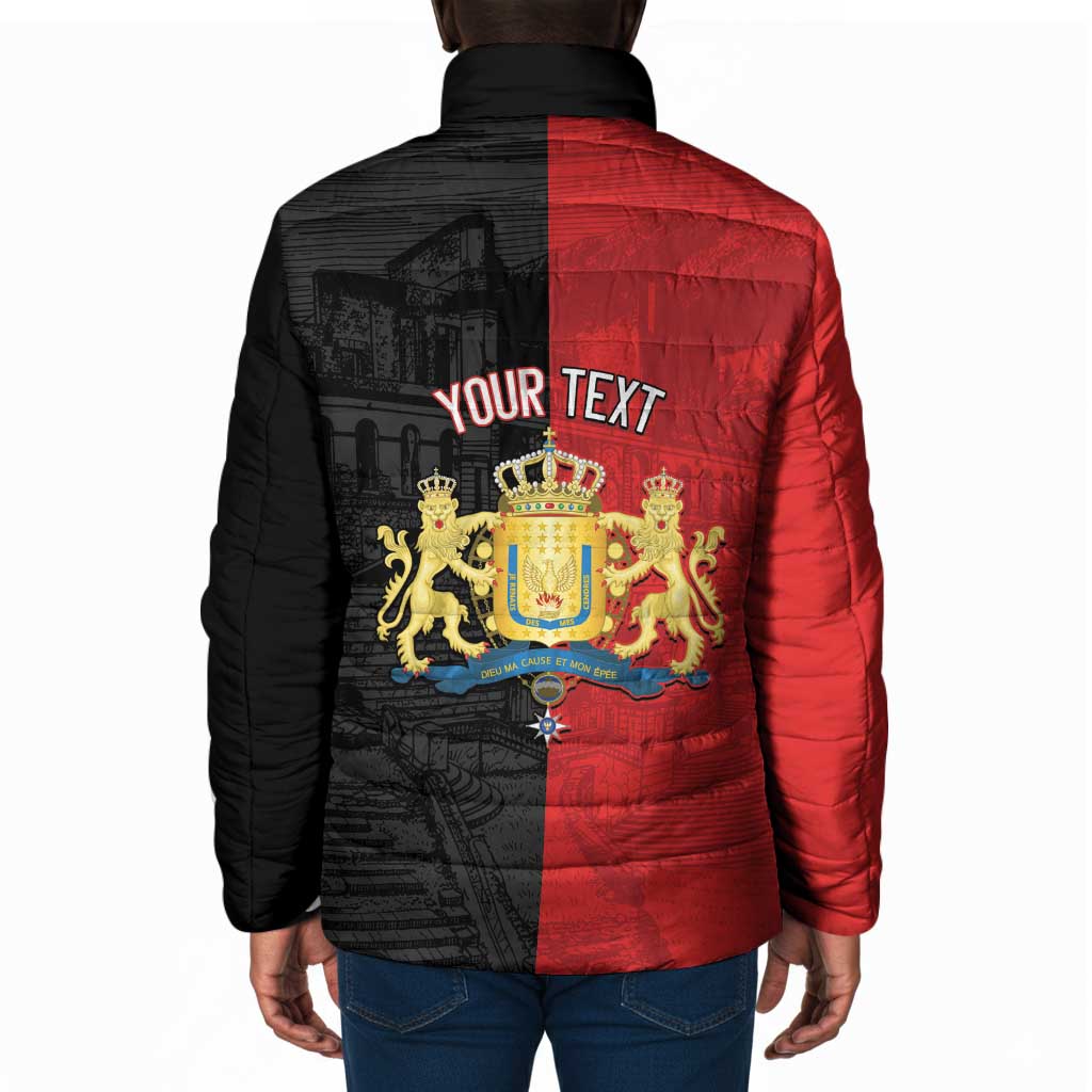 Personalized Kingdom of Haiti Padded Jacket Sans-Souci Palace Flag Style - African Pride