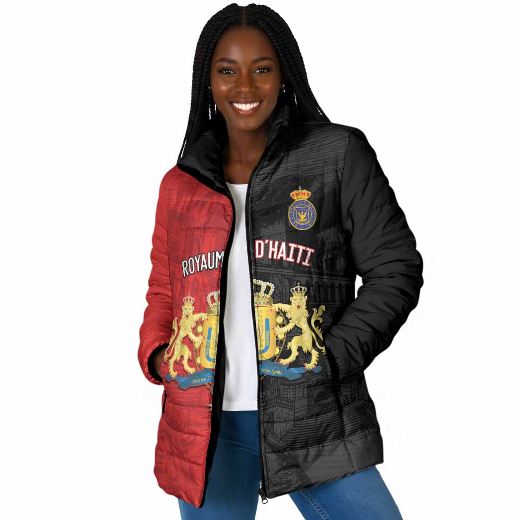 Personalized Kingdom of Haiti Padded Jacket Sans-Souci Palace Flag Style - African Pride