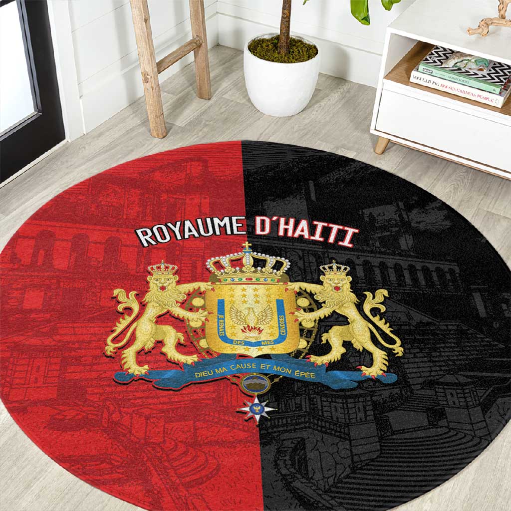 Kingdom of Haiti Round Carpet Sans-Souci Palace Flag Style - African Pride