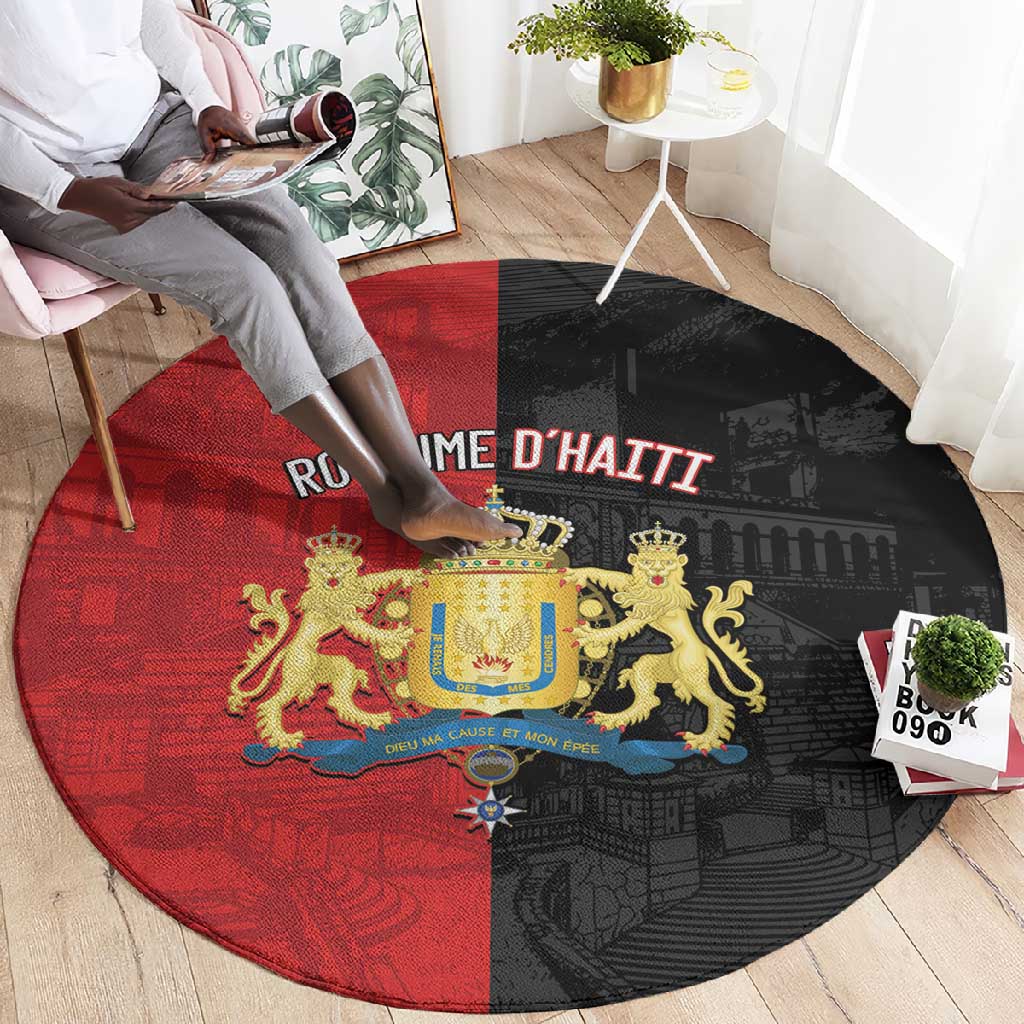 Kingdom of Haiti Round Carpet Sans-Souci Palace Flag Style - African Pride
