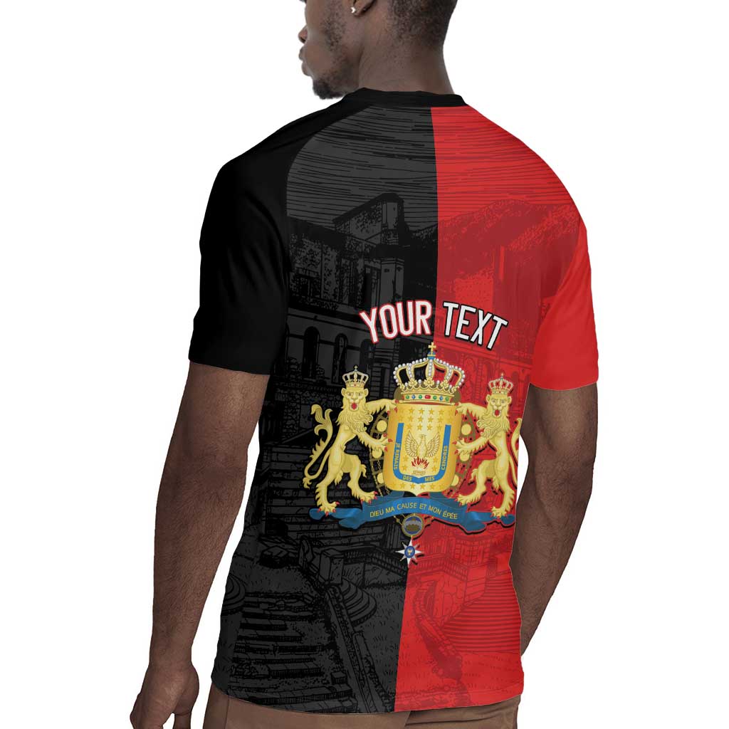 Personalized Kingdom of Haiti Rugby Jersey Sans-Souci Palace Flag Style LT14