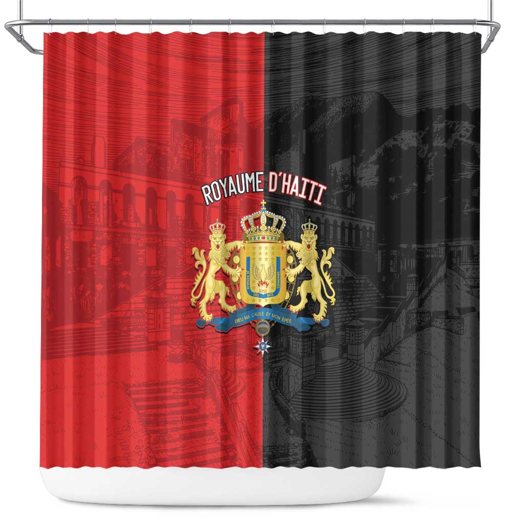 Kingdom of Haiti Shower Curtain Sans-Souci Palace Flag Style - African Pride