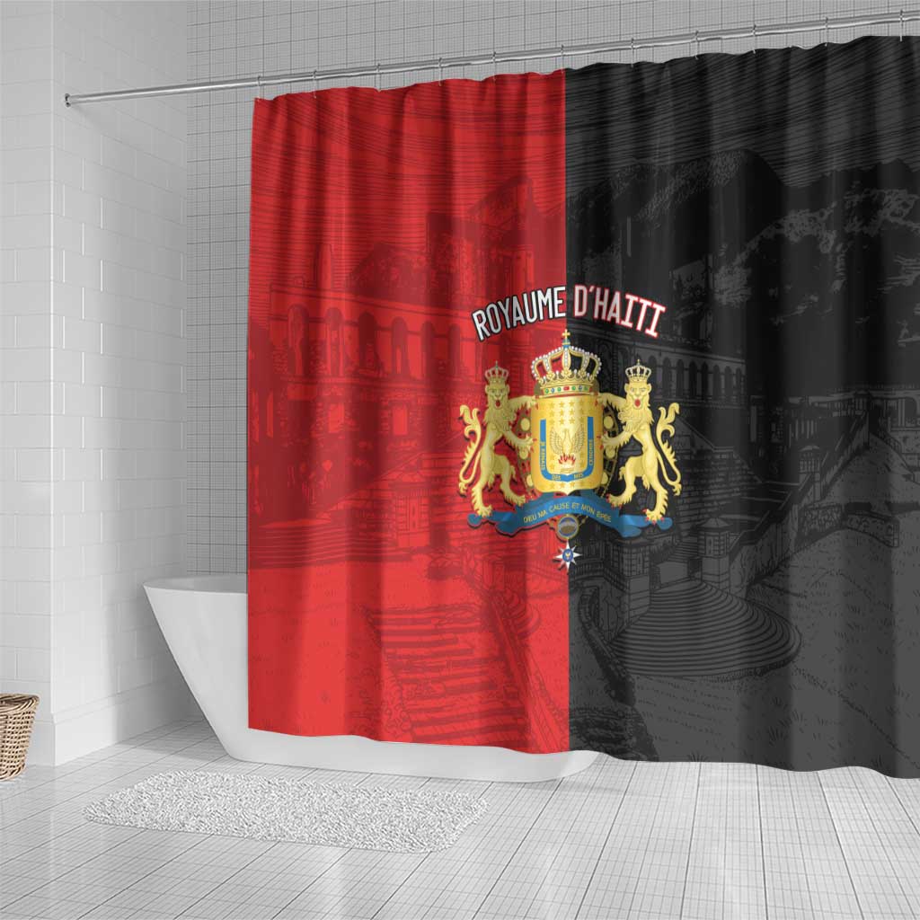 Kingdom of Haiti Shower Curtain Sans-Souci Palace Flag Style - African Pride