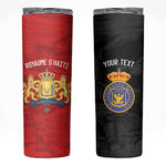 Personalized Kingdom of Haiti Skinny Tumbler Sans-Souci Palace Flag Style - African Pride