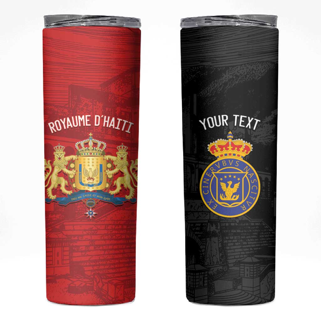 Personalized Kingdom of Haiti Skinny Tumbler Sans-Souci Palace Flag Style - African Pride