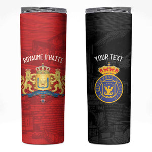 Personalized Kingdom of Haiti Skinny Tumbler Sans-Souci Palace Flag Style - African Pride