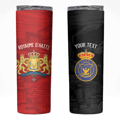 Personalized Kingdom of Haiti Skinny Tumbler Sans-Souci Palace Flag Style - African Pride