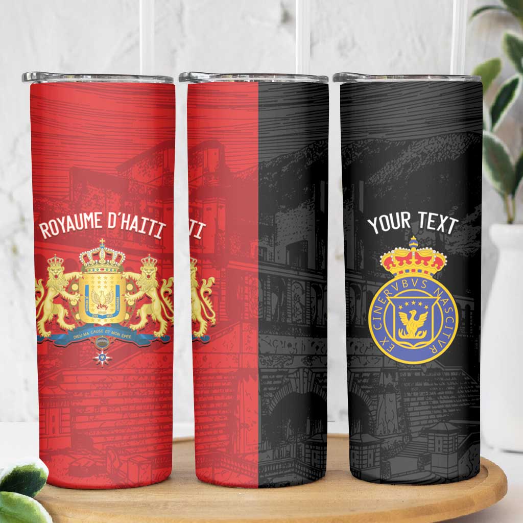 Personalized Kingdom of Haiti Skinny Tumbler Sans-Souci Palace Flag Style - African Pride