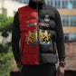 Personalized Kingdom of Haiti Sleeveless Puffer Jacket Sans-Souci Palace Flag Style - African Pride