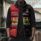 Personalized Kingdom of Haiti Sleeveless Puffer Jacket Sans-Souci Palace Flag Style - African Pride