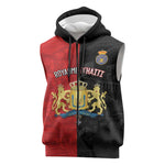 Personalized Kingdom of Haiti Sleeveless Zip Hoodie Sans-Souci Palace Flag Style - African Pride