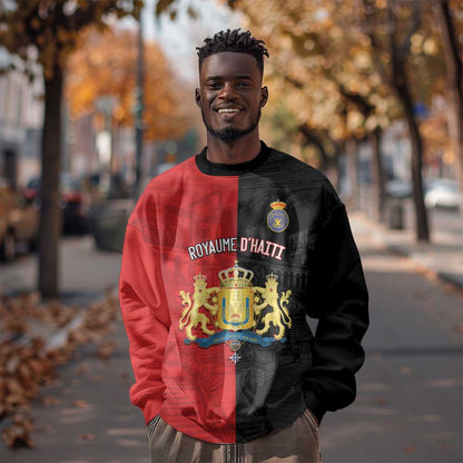 Personalized Kingdom of Haiti Sweatshirt Sans-Souci Palace Flag Style - African Pride