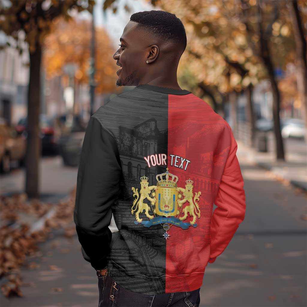 Personalized Kingdom of Haiti Sweatshirt Sans-Souci Palace Flag Style - African Pride