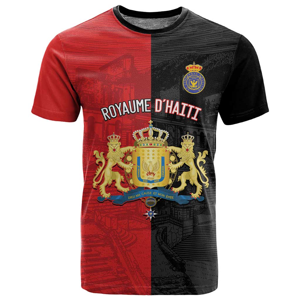 Personalized Kingdom of Haiti T shirt Sans-Souci Palace Flag Style - African Pride