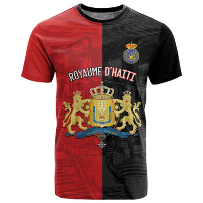 Personalized Kingdom of Haiti T shirt Sans-Souci Palace Flag Style - African Pride