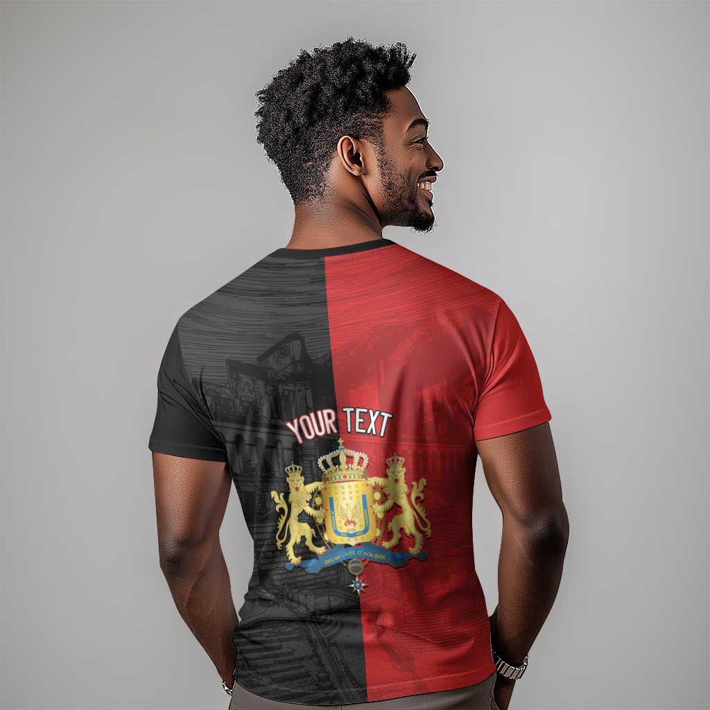 Personalized Kingdom of Haiti T shirt Sans-Souci Palace Flag Style - African Pride
