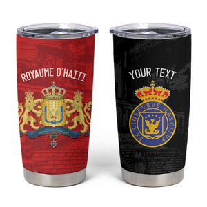 Personalized Kingdom of Haiti Tumbler Cup Sans-Souci Palace Flag Style - African Pride