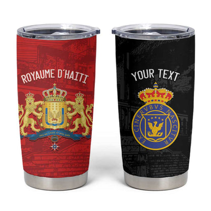 Personalized Kingdom of Haiti Tumbler Cup Sans-Souci Palace Flag Style - African Pride