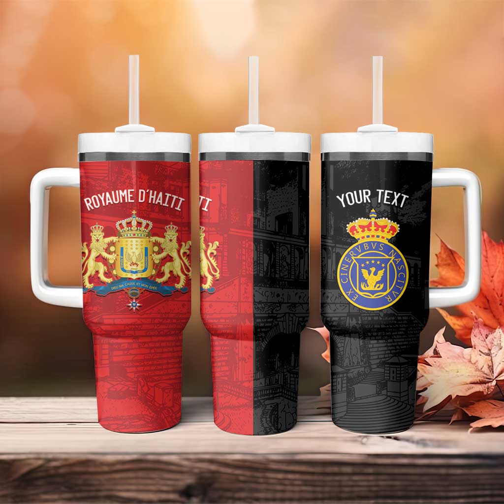 Personalized Kingdom of Haiti Tumbler With Handle Sans-Souci Palace Flag Style - African Pride